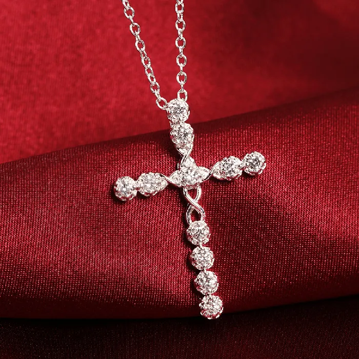 Lords Guidance Necklaces Womens Christian Necklace br Diamond Cross