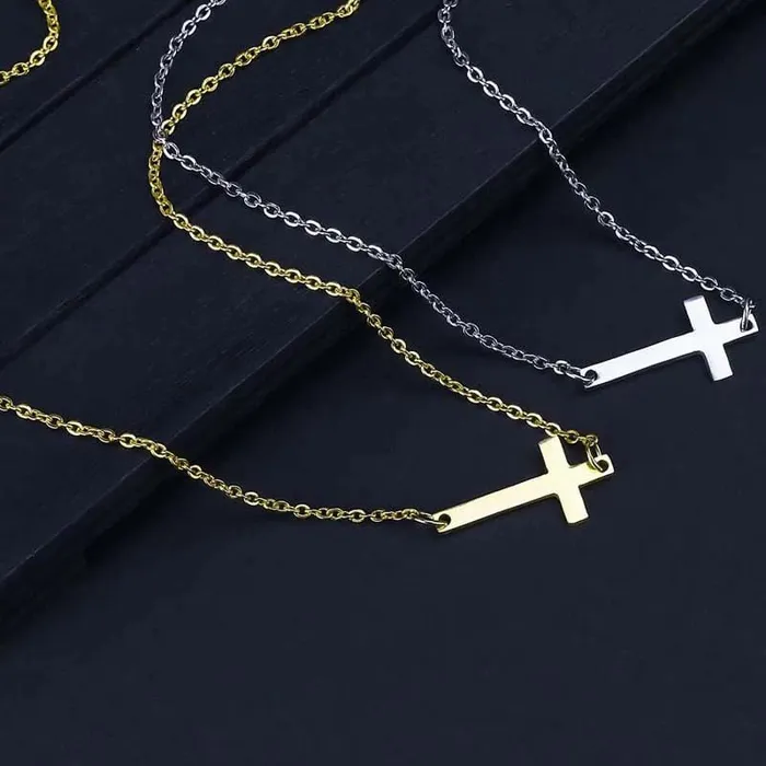 Lords Guidance Necklaces Womens Christian Necklace br Sideways Cross