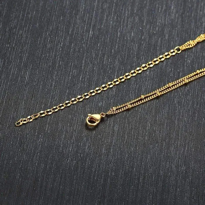 Lords Guidance Womens Christian Necklace br Double Layer Necklaces