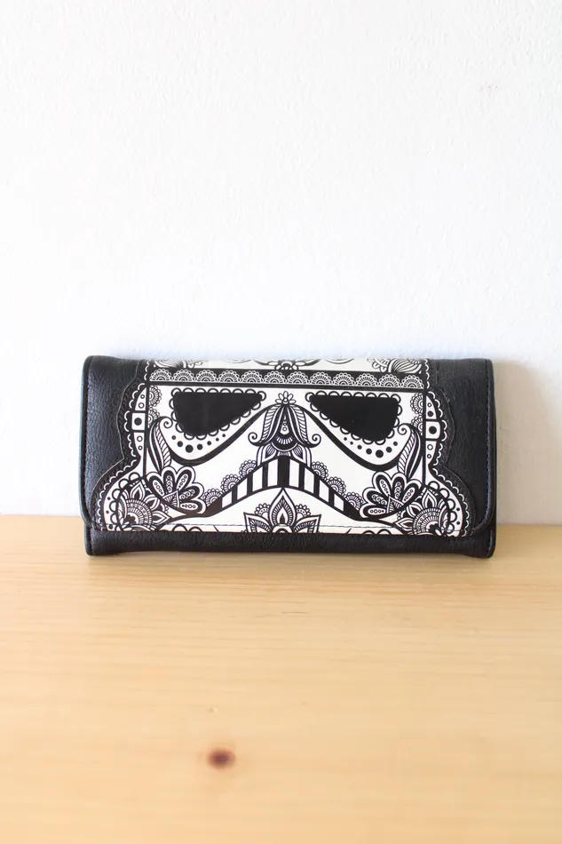 Loungefly Extra Large Clutch Wallet In BlackCream Loungefly Earrings