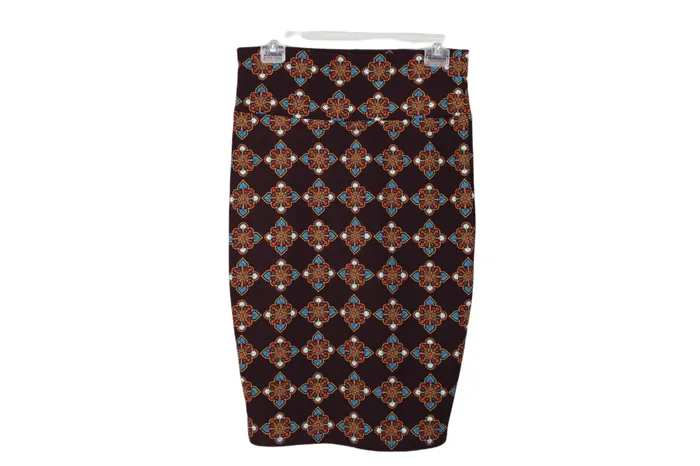 LuLaRoe Burgundy Skirt S LuLaRoe Earrings