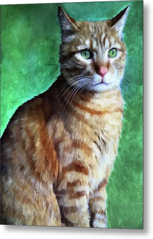 Luma Tabby Cat Metal Print Necklaces