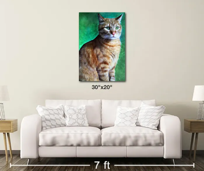 Luma Tabby Cat Metal Print Necklaces