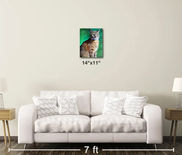 Luma Tabby Cat Metal Print Necklaces