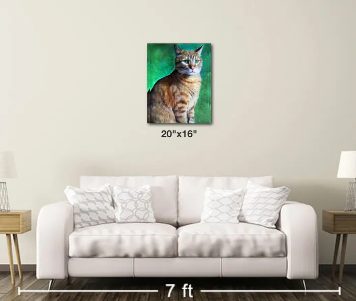 Luma Tabby Cat Metal Print Necklaces