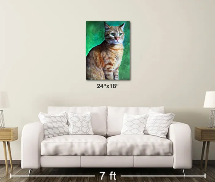 Luma Tabby Cat Metal Print Necklaces