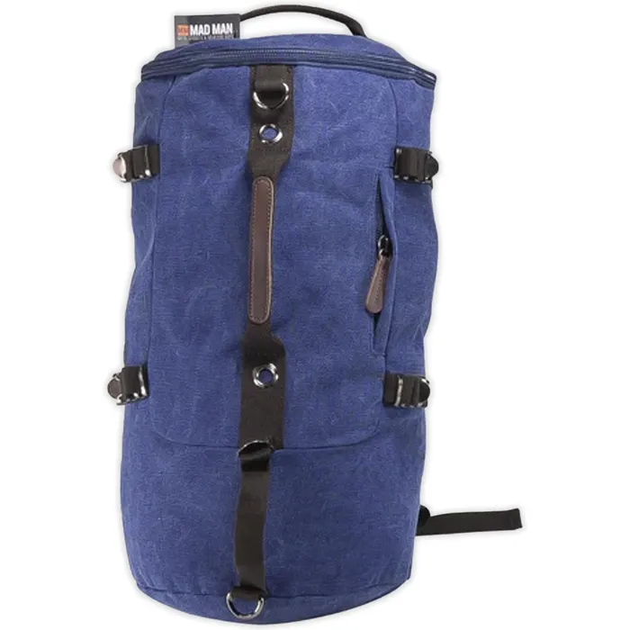 Mad Man Boston Duffle BagBackpack Blue BRAYDENMADMEN Rings