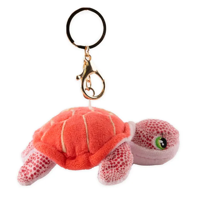 MADDENCORP Earrings Honu Sea Turtle Pink Red Plush KeychainFob
