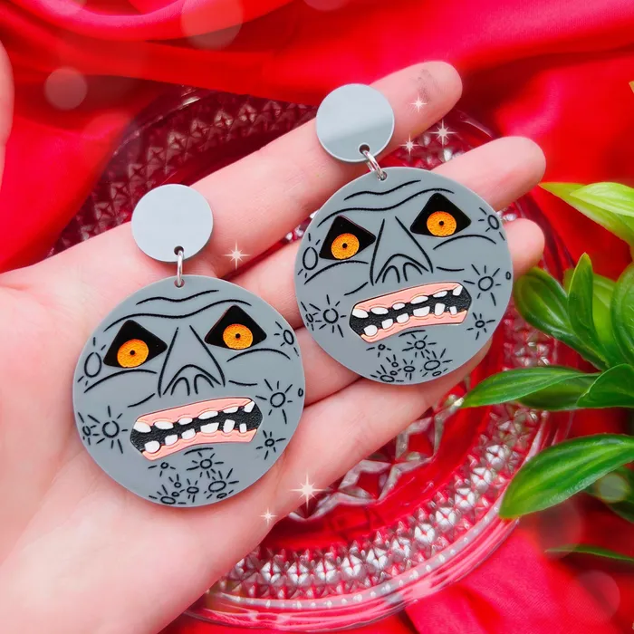Majoras Moon Acrylic Earrings Keychains Pins KGF Jewelry Earrings