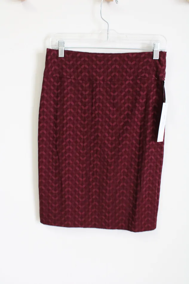 Margaret M Earrings NEW Margaret Burgundy Stretch Pencil Skirt S
