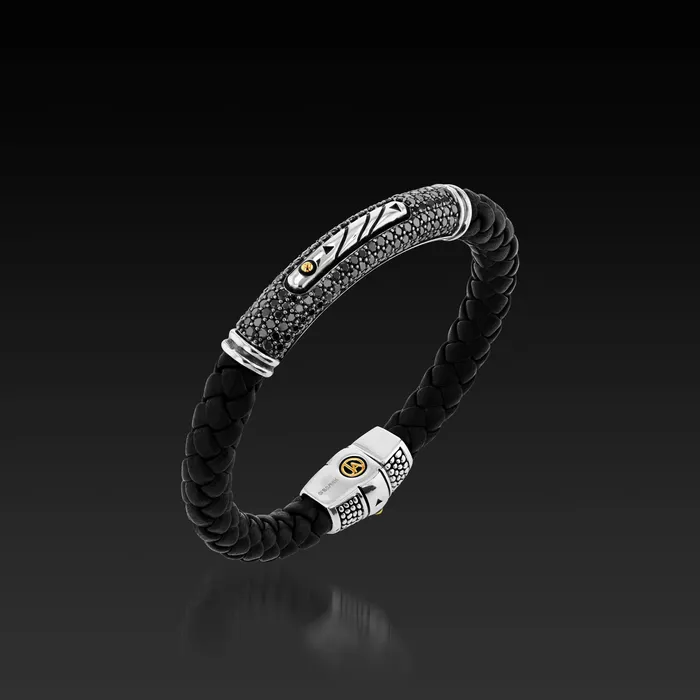 Matrix Black Diamond Leather Bracelet John Atencio Bracelets