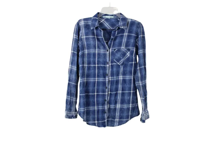 Maurices Blue Soft Plaid Shirt S Maurices Rings