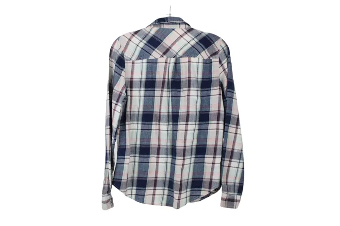 Maurices Maurices Blue Plaid Cotton Shirt M Rings