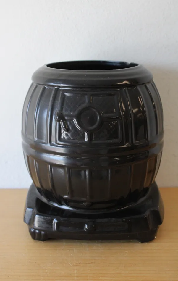 McCoy Rings McCoy Black Pot Belly Stove Cookie Jar