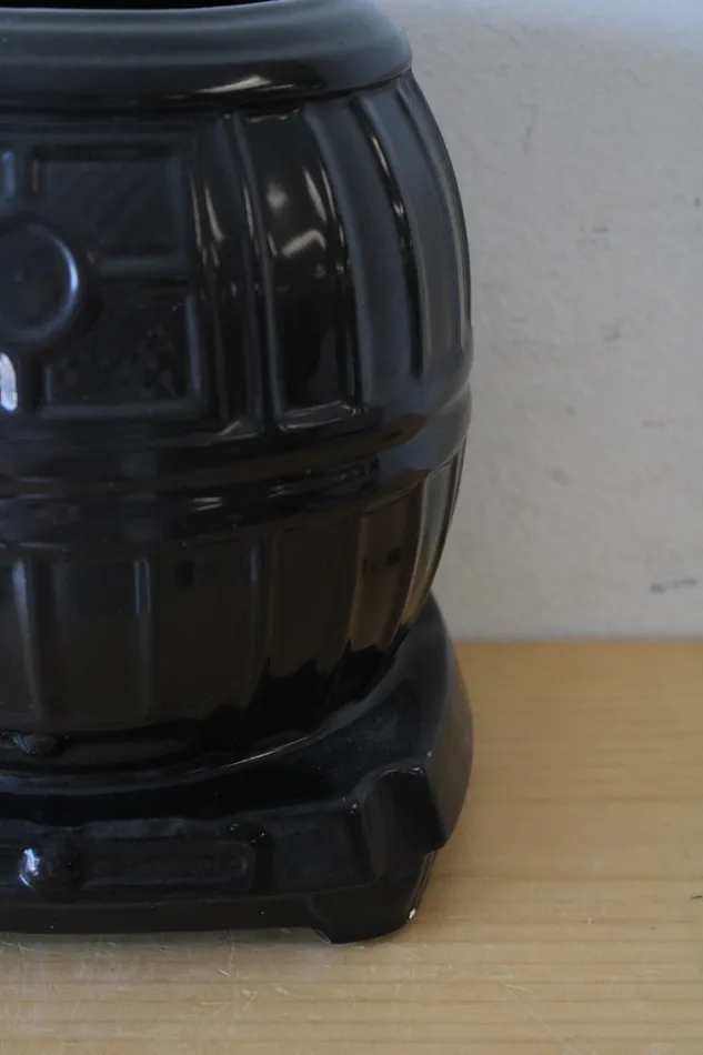 McCoy Rings McCoy Black Pot Belly Stove Cookie Jar