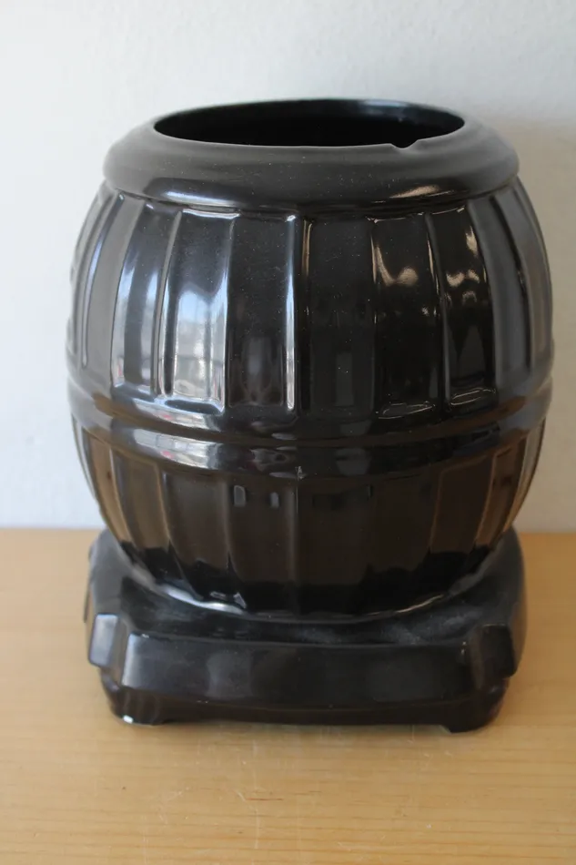 McCoy Rings McCoy Black Pot Belly Stove Cookie Jar