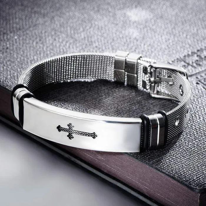 Mens Cross Bracelet br Christ Lords Guidance Bracelets
