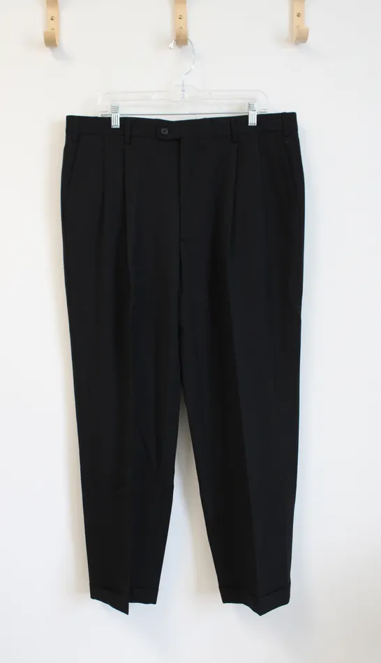 Milinea Rings Milinea Wool Cashmere Blend Black Dress Pants 38X30