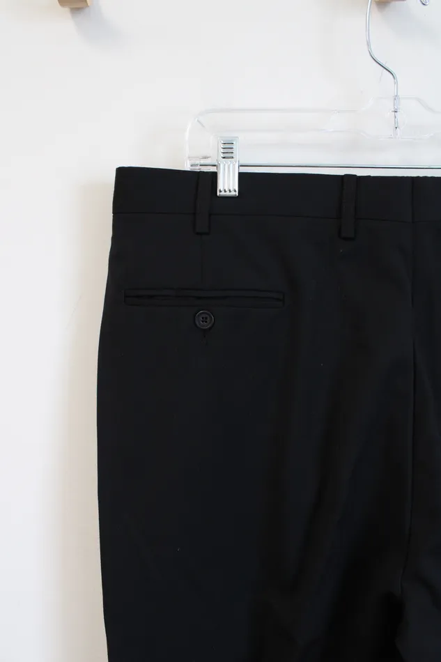 Milinea Rings Milinea Wool Cashmere Blend Black Dress Pants 38X30