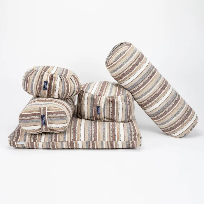 Mineral Stripe Buckwheat Hull Zafu COVER ONLY DharmaCrafts Earrings