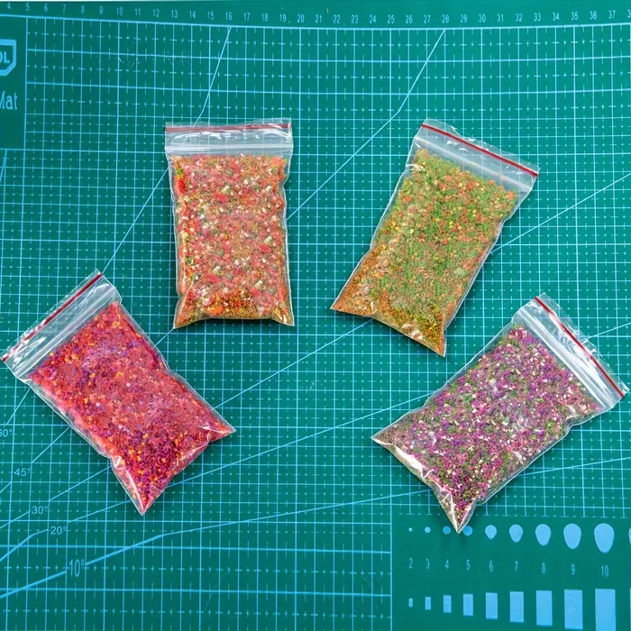 Miniatures by NC Necklaces DIY Grass Powder For Diorama Lawn Sponge Material 2in1 Mixed Color for Outdoor Scenery Creation