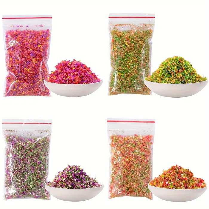 Miniatures by NC Necklaces DIY Grass Powder For Diorama Lawn Sponge Material 2in1 Mixed Color for Outdoor Scenery Creation