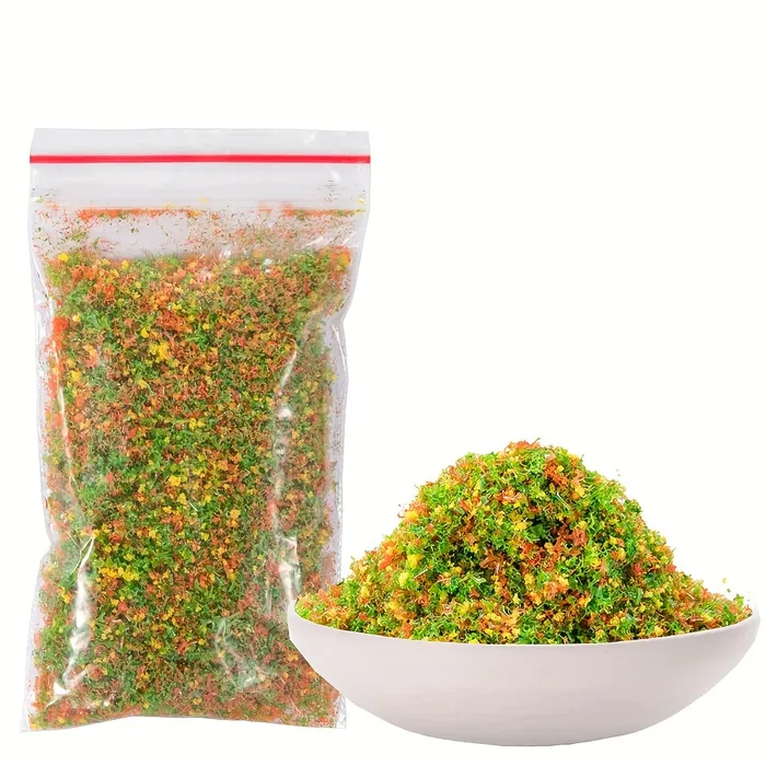 Miniatures by NC Necklaces DIY Grass Powder For Diorama Lawn Sponge Material 2in1 Mixed Color for Outdoor Scenery Creation