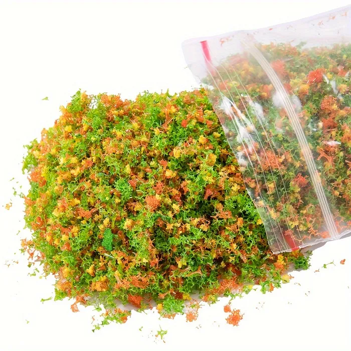 Miniatures by NC Necklaces DIY Grass Powder For Diorama Lawn Sponge Material 2in1 Mixed Color for Outdoor Scenery Creation