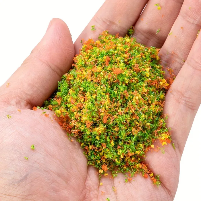 Miniatures by NC Necklaces DIY Grass Powder For Diorama Lawn Sponge Material 2in1 Mixed Color for Outdoor Scenery Creation