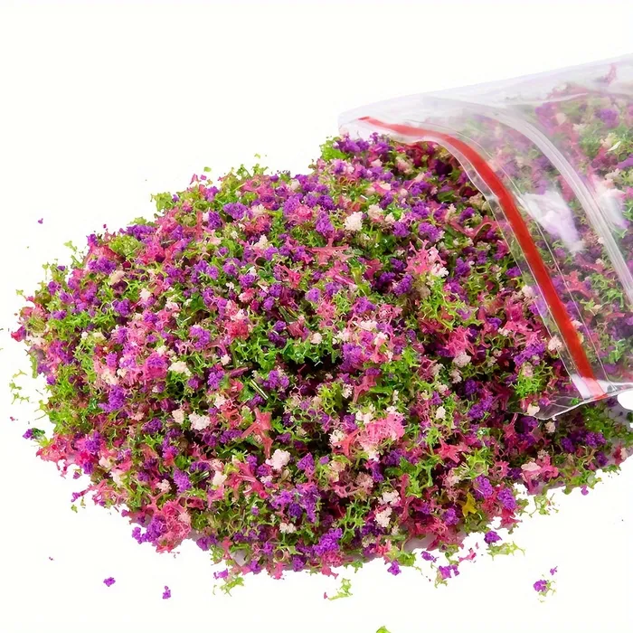 Miniatures by NC Necklaces DIY Grass Powder For Diorama Lawn Sponge Material 2in1 Mixed Color for Outdoor Scenery Creation