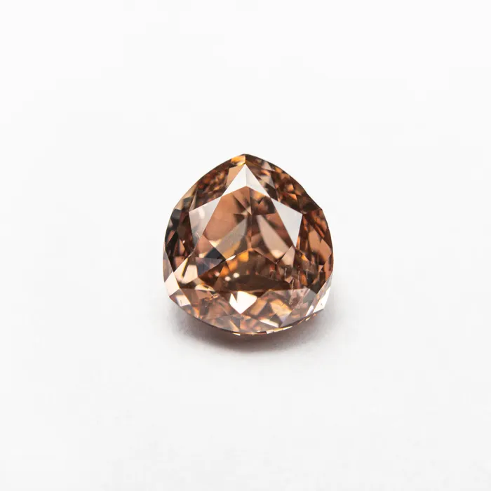 Misfit Diamonds Earrings Fancy BrownPink Brilliant Diamond 100ct Trillion