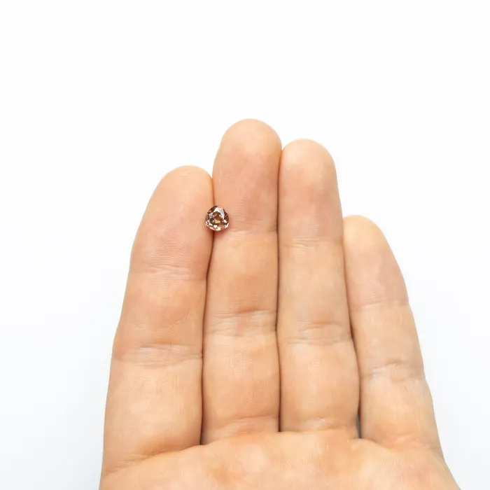 Misfit Diamonds Earrings Fancy BrownPink Brilliant Diamond 100ct Trillion