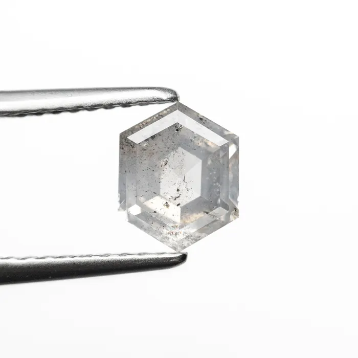 Misfit Diamonds Rings Salt and Pepper Double Cut Diamond 120ct Hexagon