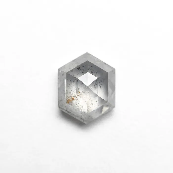 Misfit Diamonds Rings Salt and Pepper Double Cut Diamond 120ct Hexagon