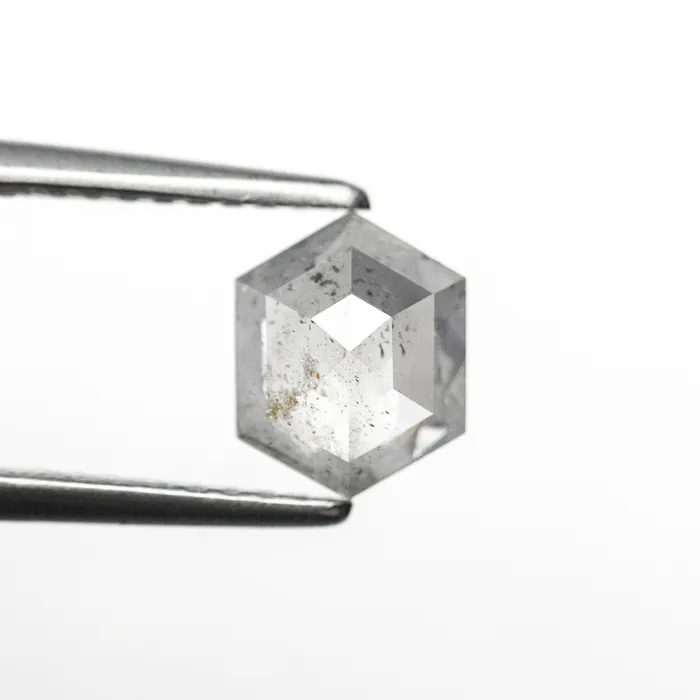 Misfit Diamonds Rings Salt and Pepper Double Cut Diamond 120ct Hexagon
