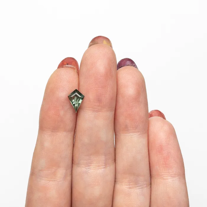 Misfit Gems Green Step Cut Sapphire 101ct Kite Rings
