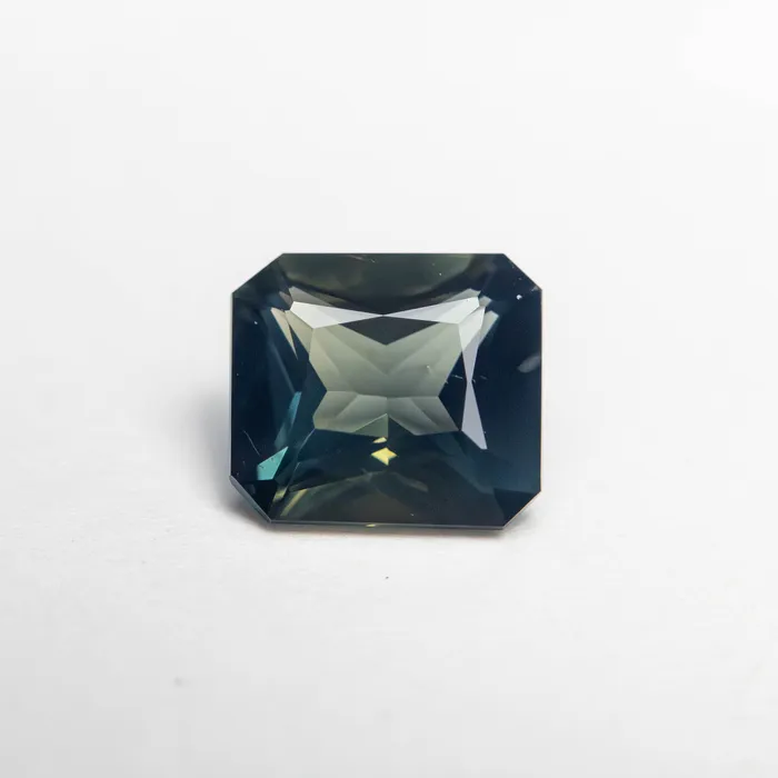 Misfit Gems Rings Teal Brilliant Sapphire 143ct Cut Corner Rectangle