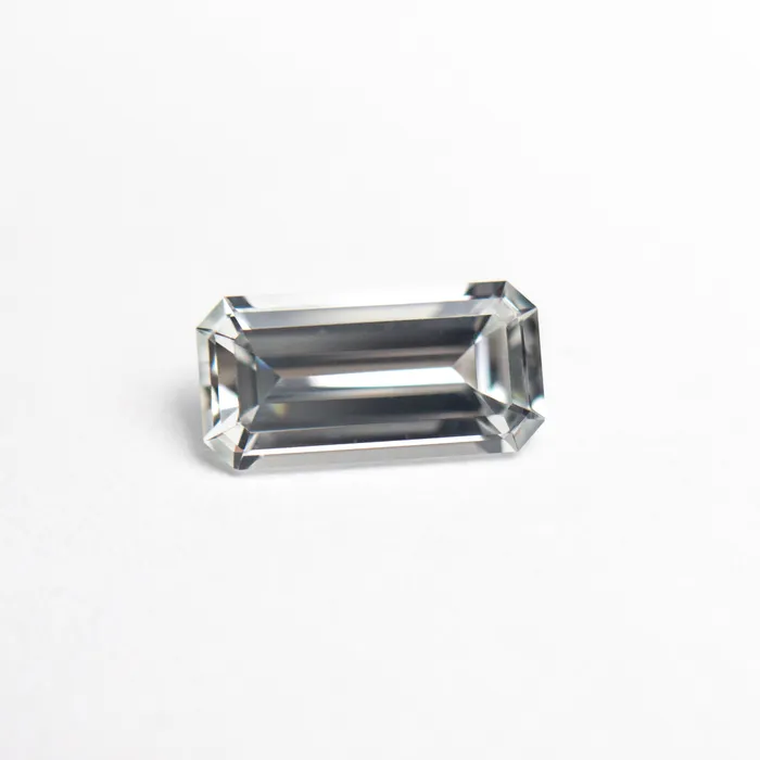 Misfit Gems Rings White Step Cut Sapphire 090ct Cut Corner Rectangle