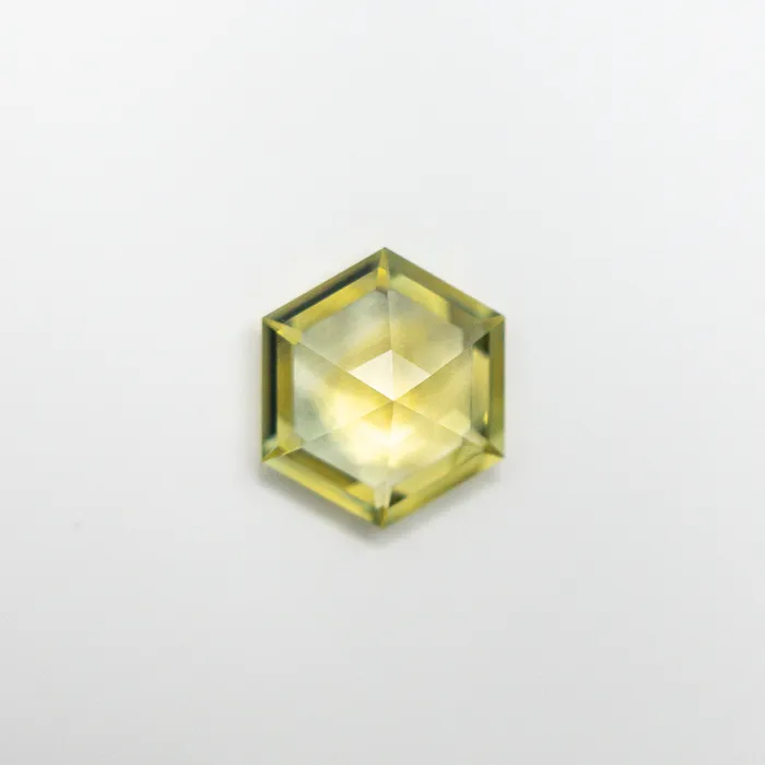 Misfit Gems Rings Yellow Step Cut Sapphire 075ct Hexagon