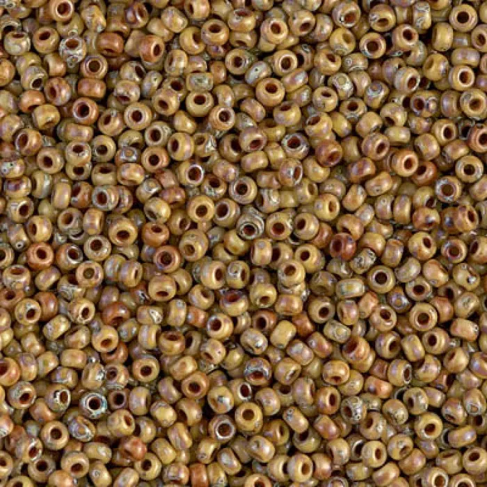 Miyuki Seed Beads 110 Picasso Opaque Brown Tan 4517NEW Peppy Beads Earrings