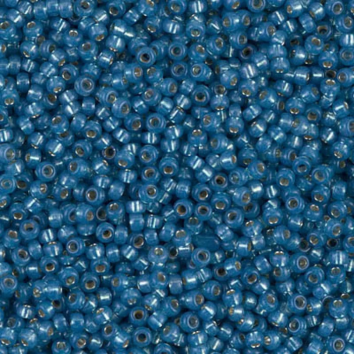Miyuki Seed Beads 60 Dyed Dark Sky Blue Silver Lined Alabaster 0648 Peppy Beads Rings Miyuki Seed Beads 60 Dyed Dark Sky Blue Silver Lined Alabaster 0648 Peppy Beads Rings