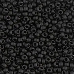 Miyuki Seed Beads 80 Black Matted 0401F Peppy Beads Rings
