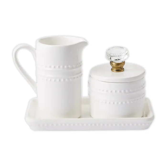 MUDPIE Earrings Mudpie Doorknob Ceramic Cream and Sugar Set 4Piece