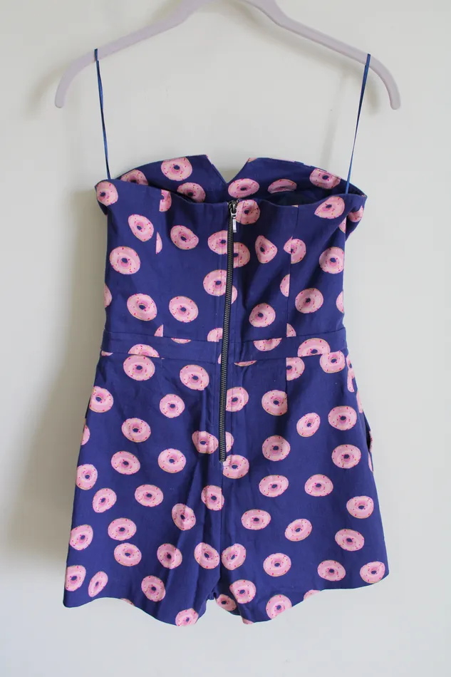 Naf Naf Rings Naf Naf Paris Blue Donut Romper 36 US 4