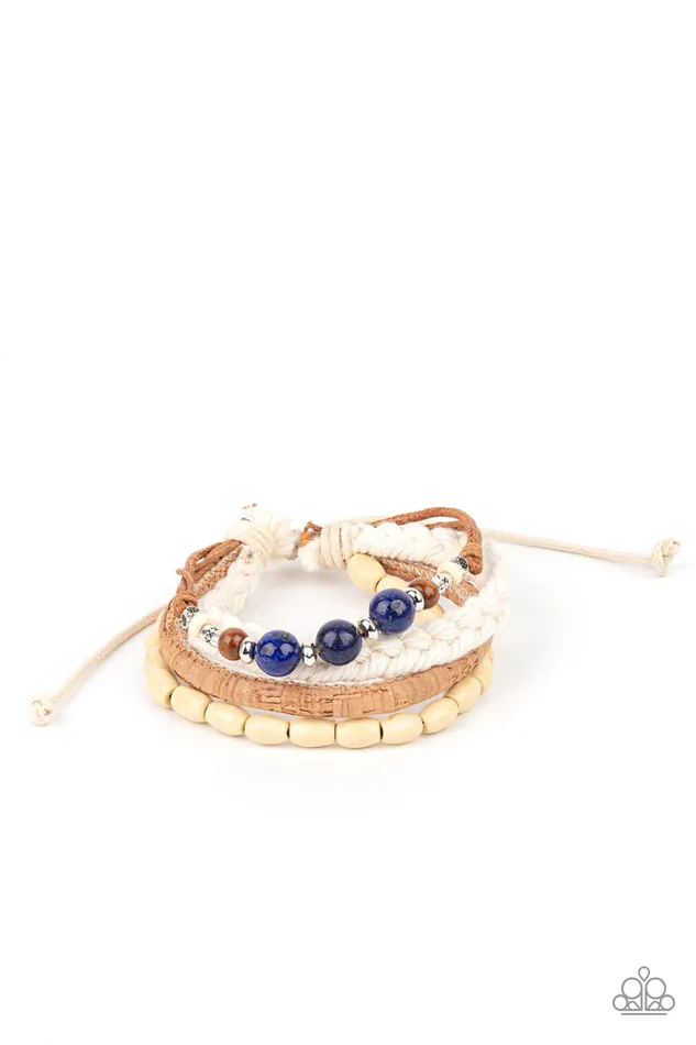 NaturalBorn Navigator Blue Paparazzi Accessories Earrings