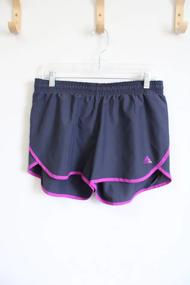 Necklaces Adidas Adidas Gray and Purple Exercise Shorts M
