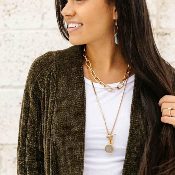Necklaces BUFFALO NICKEL Necklace Twisted Silver
