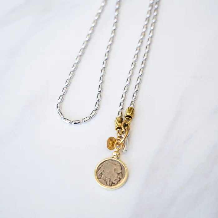 Necklaces BUFFALO NICKEL Necklace Twisted Silver
