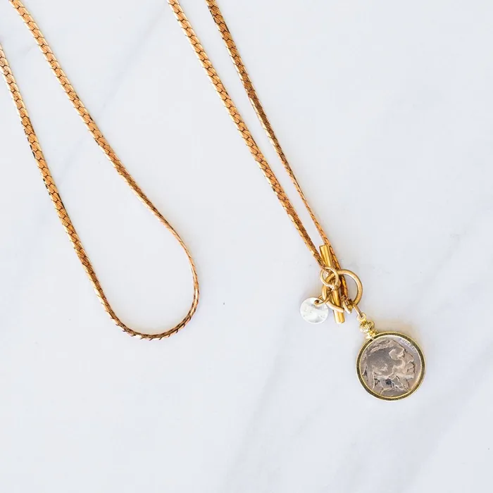 Necklaces BUFFALO NICKEL Necklace Twisted Silver
