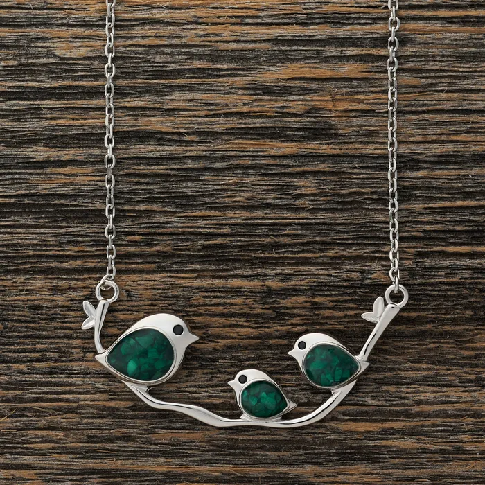 Necklaces Chadds Ford Jewelry Triple Malachite Birdie Branch Necklace